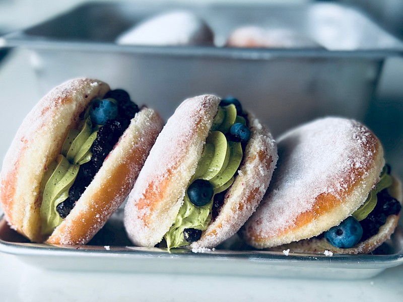 Matcha Blueberry Shortcake (Weekend Only)