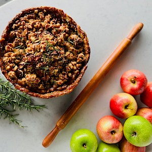 Rosemary Caramel Apple Pie Image